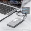 ORICO 40Gbps NVMe SSD Enclosure, M.2 to USB-C Adapter for NVMe M-Key 4TB SSD 2280, Aluminum M2 External SSD Case, Compatible with Thunderbolt 3/4 USB3.2/3.1/3.0/Type-M234-Silver view 3