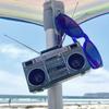 New Wave Toys M90 Micro Blaster Replica Boombox Portable Wireless Bluetooth Speaker with 40 Inch Silver Necklace Chain, Dual 6W Micro Speakers, 20 Hour Playtime view 3