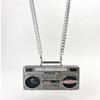 New Wave Toys M90 Micro Blaster Replica Boombox Portable Wireless Bluetooth Speaker with 40 Inch Silver Necklace Chain, Dual 6W Micro Speakers, 20 Hour Playtime view 4