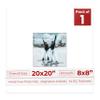 20x20 Mat Bevel Cut for 8x8 Photos - Acid Free Golf Ball Texture Precut Matboard With Backing Board and Crystal Clear, Self Seal Photo Mat Bag - For Pictures, Photos, Framing - 4-ply Thickness view 1