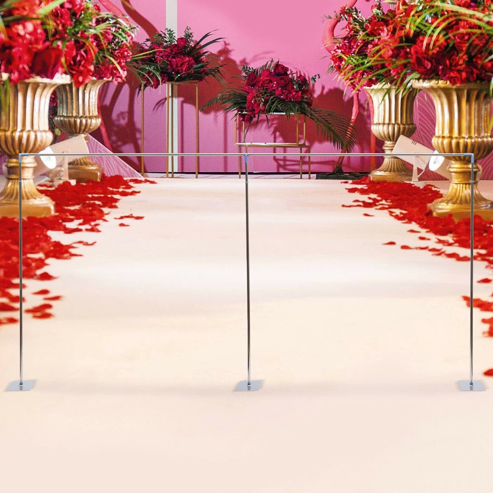 10ft x 10ft/20ft Heavy Duty Backdrop Stand Kit with Steel Base and Pipe,Frame Telescopic Backdrop Support System for Wedding Party Event Photography Decoration Photo Booth Ceremony (10ft x20ft)