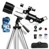 Telescope for Adults Astronomy Beginners - 70mm Aperture and 400mm Focal Length Astronomical Refractor Telescope Great Astronomy for Christmas with Package, White view 1