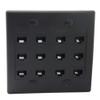 2Gang Colorful 12 Ports CAT6 RJ45 Female To Female Wall Plate (Black) view 1