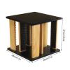 Wood CDs Storage Rack Desktop CD Organizer Rack Disc Shelf 360 Rotating Base DVD Collection Display Rack Large Capacity Holds 48 CD Cases view 2