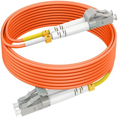 0.5m(1.6ft) LC LC OM2 Fiber Patch Cables MMF Multimode, Options 0.5m~153m, Fiber Optic Cords Duplex, 50/125m 1G/10G LSZH 
