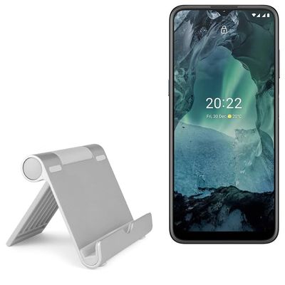 BoxWave Stand and Mount Compatible with Nokia G21 - VersaView Aluminum Stand, Portable, Multi Angle Viewing Sturdy