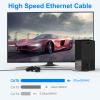 100FT Cat6 Outdoor Ethernet Cable, In-Ground, Heavy Duty Direct Burial, 24AWG CCA Patch Cord, POE, UTP, Waterproof, LLDPE UV Resistant, Network, Internet, LAN, Cat 6 Cable 100 Feet with 25 Cable Ties view 4