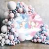 Yeele 6x6ft Elephant Gender Reveal Round Backdrop He or She Blue or Pink Boy or Girl Baby Shower Photography Background Gender Surprise Party Decorations Supplies Photo Booth Studio Banner Props view 4