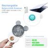 LACOVIA Cute Mouse Misting Mini Fan, Handheld Portable USB Rechargeable Fan with 3 Adjustable Speeds, Foldable For Travelling(Red&Green) view 3