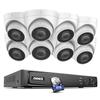 ANNKE H800 4K Security Camera System w/AI Human Vehicle Detection, 8MP 8CH NVR with 4TB HDD and 8X PoE Turret 4K Cameras w/Audio Recording, IP67 Weatherproof, 120dB WDR, 100ft EXIR Night Vision view 1