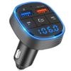 Car Radio Bluetooth Hand-Free Call, Bluetooth FM Transmitter for Car Support QC3.0 Fast Charge LED Backlit Hi-Fi Music U Disk/TF Card view 1