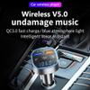 Car Radio Bluetooth Hand-Free Call, Bluetooth FM Transmitter for Car Support QC3.0 Fast Charge LED Backlit Hi-Fi Music U Disk/TF Card view 2