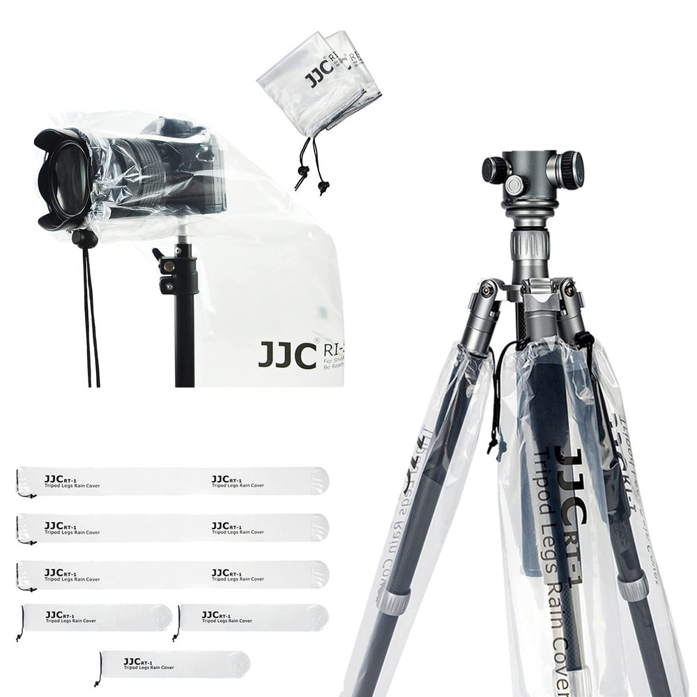 Camera Rain Cover + Tripod Leg Cover2 Pack Camera Lens Rain Cover with 6 Pack Camera Tripod Leg Covers