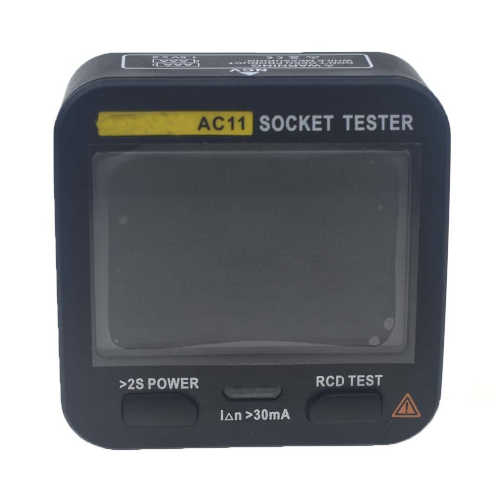 LCD Outlet Tester Results Display Voltage Detector Circuit Analyzer Leakage Tester Electricity Line Fault Checker (UK)