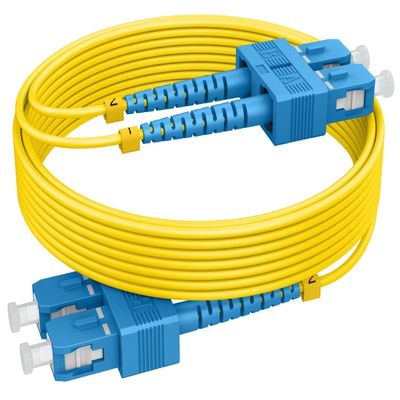 2m(6ft) OS2 SC to SC Single Mode Fiber Patch Cables, Options 0.5m~153m, Singlemode Fiber Optic Cable 10G SMF LSZH Duplex 9/125m OD 2.0mm 