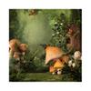 10x10FT Enchanted Forest Photography Backdrop Jungle Fairy Tale Mushroom Plantation Backdrop Butterfly Flowers Green Leaves Full of Romance Children Kids Fancy Birthday Party Decor Backdrops view 3