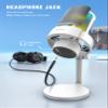 FIFINE Gaming USB PC Computer RGB Microphone for Live Streaming, Meeting, Podcasting, Video, Condenser Mic with Monitoring Headphone Jack, Light Control, for MAC OS/Windows-AmpliGame A8 White view 3