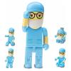 USB Flash Drive 64GB Cartoon Doctor Model USB Drive Thumb Drives USB 2.0 Memory Stick for External Data Storage, Blue view 1