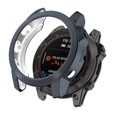 REYDA 2 Pack Watch Case Compatible for Garmin Fenix 7X, Ultra-Thin Soft TPU Silicone Edge Bumper Case Impact Resistant Shockproof Frame Shell Protective Cover for Garmin Fenix 7X (NO Screen Protector)