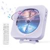 MICOCIOUS Portable CD Player with Bluetooth Desktop CD Player for Home CD Music Players with Remote Control,Timer,Built-in Dual Speakers with LED Display Home Audio Boombox FM Radio (Purple) view 1