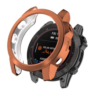 REYDA 2 Pack Watch Case Compatible for Garmin Fenix 7X, Ultra-Thin Soft TPU Silicone Edge Bumper Case Impact Resistant Shockproof Frame Shell Protective Cover for Garmin Fenix 7X (NO Screen Protector)