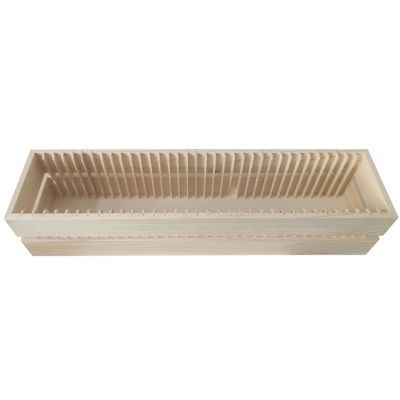 Natural Pine Wood CD DVD Rack CD Storage Shelf Box DVD Finishing Rack Dish Storage Rack CD Holder DVD Collection Display Shelf - Holds 35 CD Jewel Cases