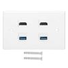 2 HD output Female to Female Buckle + 2USB Buckle Wall Plate Panel for Home Hotel , Wall Plate and Keystone , Wall Plate and Keystone , 2 HD output Female to Female BHD output wall plate HD output o view 1