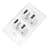 2 HD output Female to Female Buckle + 2USB Buckle Wall Plate Panel for Home Hotel , Wall Plate and Keystone , Wall Plate and Keystone , 2 HD output Female to Female BHD output wall plate HD output o view 4