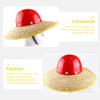 iplusmile Hard Hat Sun Shade Straw Visor Full Brim Breathable Sunshield for Outdoor Construction Workers view 3