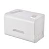 Double Layer Drawer Router Box for TV Set Top Box White ABS view 1