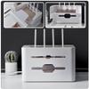 Double Layer Drawer Router Box for TV Set Top Box White ABS view 3