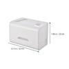 Double Layer Drawer Router Box for TV Set Top Box White ABS view 4