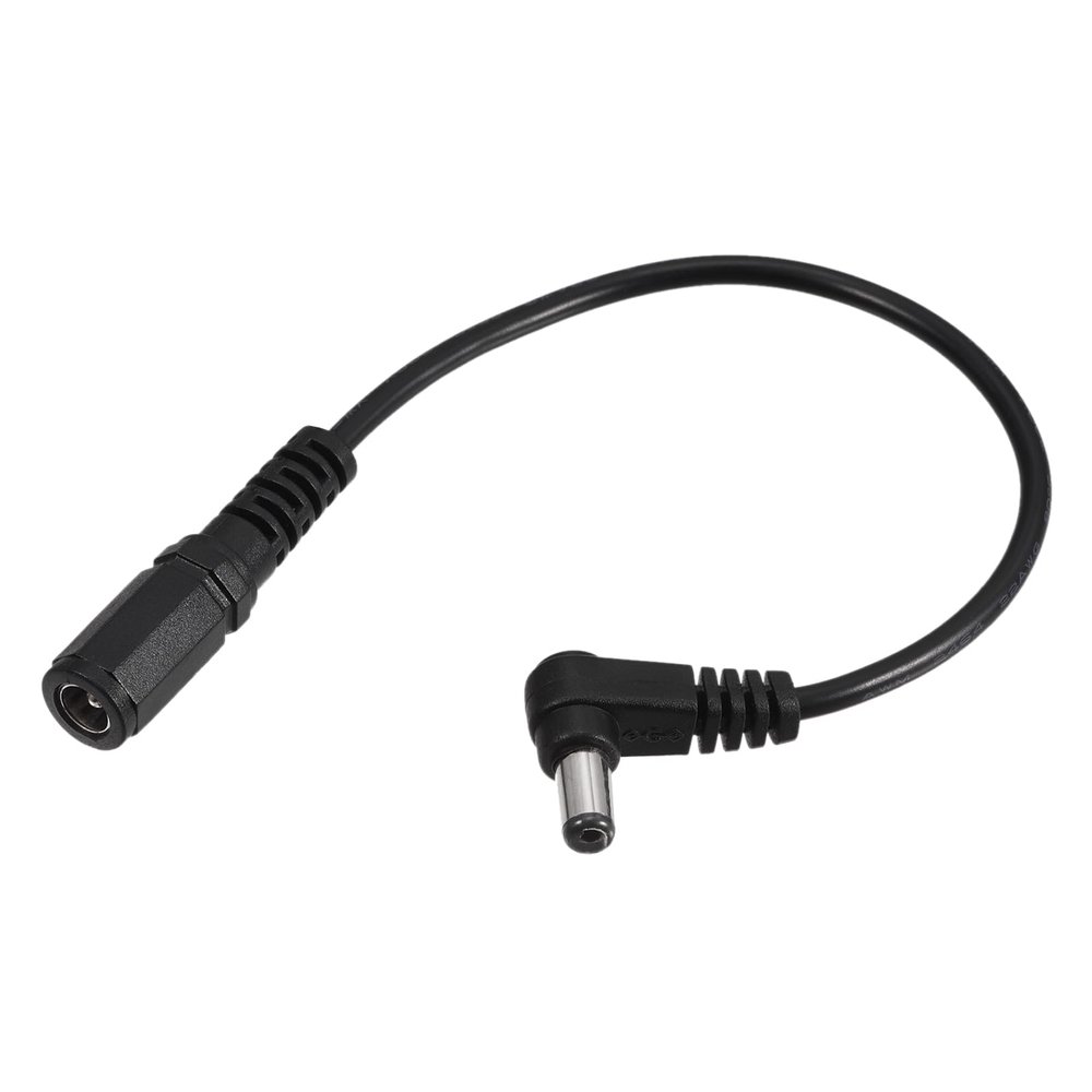 MECCANIXITY 5.5mm x 2.1mm 90 Degree Right Angle DC Power Male Plug Jack to Bare Wire Open End Pigtail Power Cable Repair for Camera CCTV Pack of 4