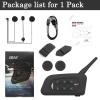 GaiRen V4 Plus Motorcycle Bluetooth Helmet Intercom Headset, 4 Rides Group Communication System for Motorcycling Soccer Referees Skiing ATV/Off Road (4 Pack) view 3