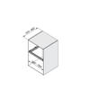 Emuca - Kit of wire basket and rack with soft-close slide for closets, adjustable, module 600mm (23,6 inch), Stone grey painted view 3