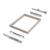 Emuca - Kit of wire basket and rack with soft-close slide for closets, adjustable, module 600mm (23,6 inch), Stone grey painted view 4
