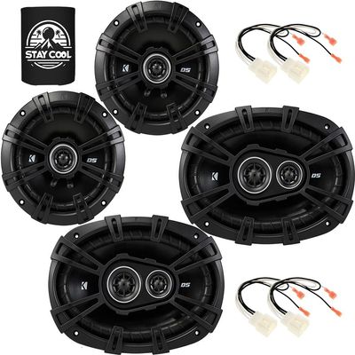 KICKER Front and Rear Door 6.5 & 6x9 Speakers Kit for Ford Explorer 2011-19 Upgrade Kit - 2 Pairs of DS Series 6 1/2 and 6x9 Inch Speakers with Harnesses - 43DSC6504 & 43DSC69304