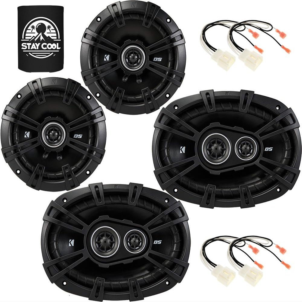 KICKER Front and Rear Door 6.5 & 6x9 Speakers Kit for Ford Explorer 2011-19 Upgrade Kit - 2 Pairs of DS Series 6 1/2 and 6x9 Inch Speakers with Harnesses - 43DSC6504 & 43DSC69304