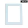 11.7x16.5 Mat Bevel Cut for 8.5x11 Photos - Acid Free Baby Blue Precut Matboard With Backing Board and Crystal Clear, Self Seal Photo Mat Bag - For Pictures, Photos, Framing - 4-ply Thickness view 2
