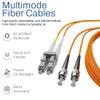 SpeedaLite 12M LC to ST Fiber Patch Cable OM1 Multimode Duplex 10Gig OFNR, 12 Meter view 4