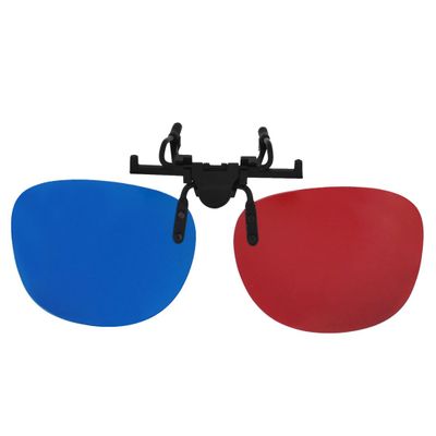Ruilogod Watching Movies Plastic Red Blue 3D Stereoscopic Lens Clip Eyeglasses (id: 1eb ec8 600 c85 d3e