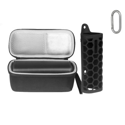ZLiT Case for Sonos Roam Portable Speaker Travel Carrying Storage Bag with Silicone Cover(Black)
