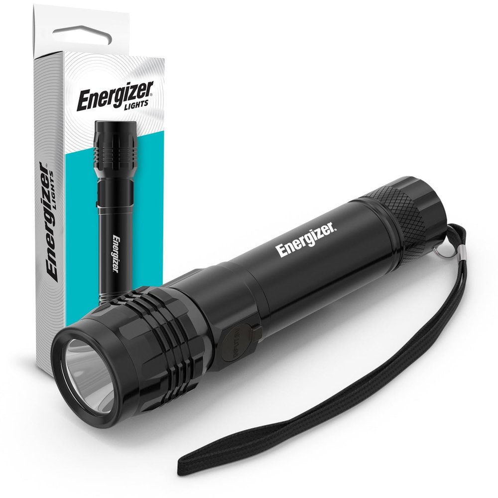 Energizer Hybrid Power Rechargeable LED Flashlight, 1000 Lumen, IPX4 Water Resistant, Aircraft Grade Aluminum Tactical LED Light, Great Emergency Light, USB Charging Cable Included