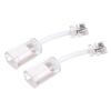 MECCANIXITY Telephone Cord Detangler 360 Degree Rotating Landline Cable Anti-Tangle Phone Cord Clear White 2pcs view 1