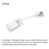 MECCANIXITY Telephone Cord Detangler 360 Degree Rotating Landline Cable Anti-Tangle Phone Cord Clear White 2pcs view 3