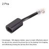 MECCANIXITY Telephone Cord Detangler 360 Degree Rotating Landline Cable Anti-Tangle Phone Cord Black 2pcs view 3