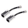 MECCANIXITY Telephone Cord Detangler 360 Degree Rotating Landline Cable Anti-Tangle Phone Cord Clear Black 2pcs view 1