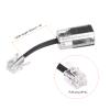 MECCANIXITY Telephone Cord Detangler 360 Degree Rotating Landline Cable Anti-Tangle Phone Cord Clear Black 2pcs view 2