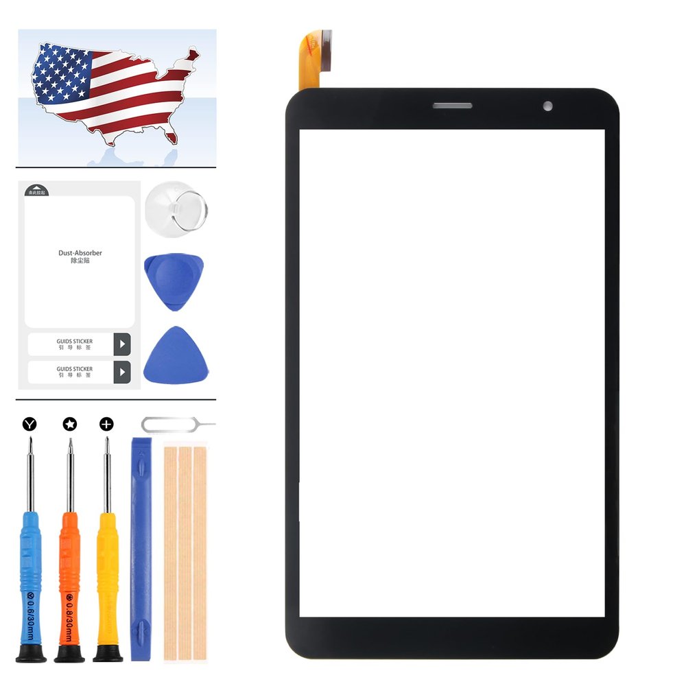 for Sky Devices Elite T8 Plus Screen Replacement Elite T8 Plus Touch Screen Digitizer Sensor Glass Panel Full Repari Parts Kit (Not Fit for Elite T8, Not Includeing LCD Display)