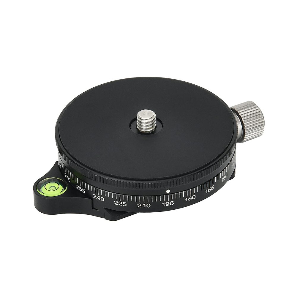 Camera Panoramic Panning Base with Plate 3/8" Screw Aluminum Alloy Panorama Ball Tripod Head with Bubble Level for Tripod Monopod DSLR Cameras,Ytvariw,Load Capacity 22 LBS